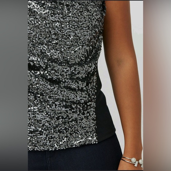 ✨ Lane Bryant NWT Black Sequin Camisole Top – Size 16 ✨ - Picture 2 of 11